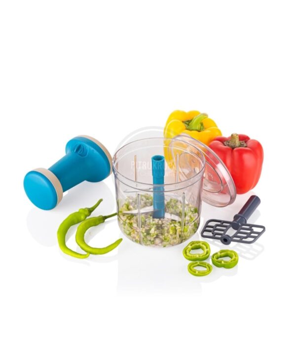 1000 mL Push chopper 1200ml Round, 6 Blades