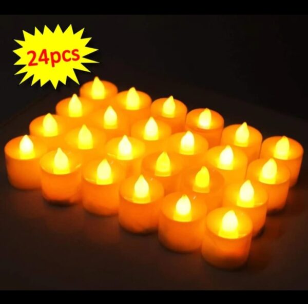 Festival Decorative - Led Tealight Candles (White, 24 Pcs)