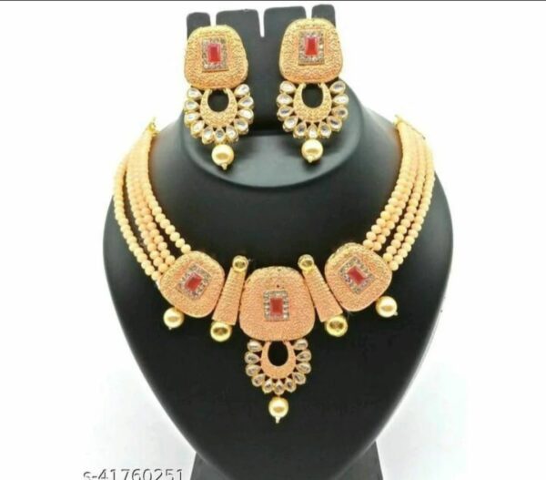 Gyaan Jewels Handmade Alloy Earring and Necklace Set Multicolor (Women) Free Size